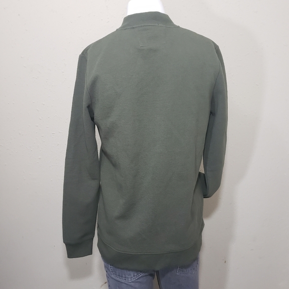 Alcott men zip up sweater military green size L - Picture 4 of 8